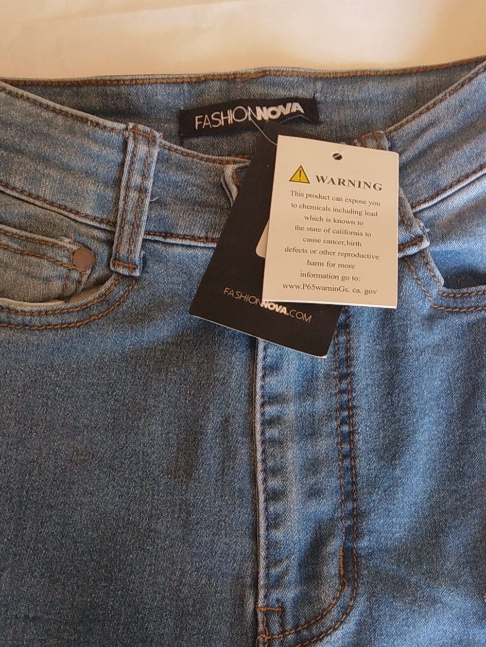 Fashion Nova Blue Denim High Rise Jeans